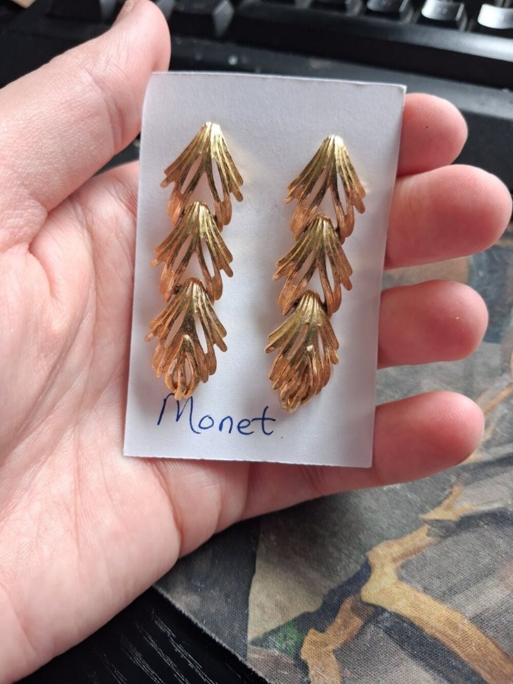 Vintage Monet dangle earrings